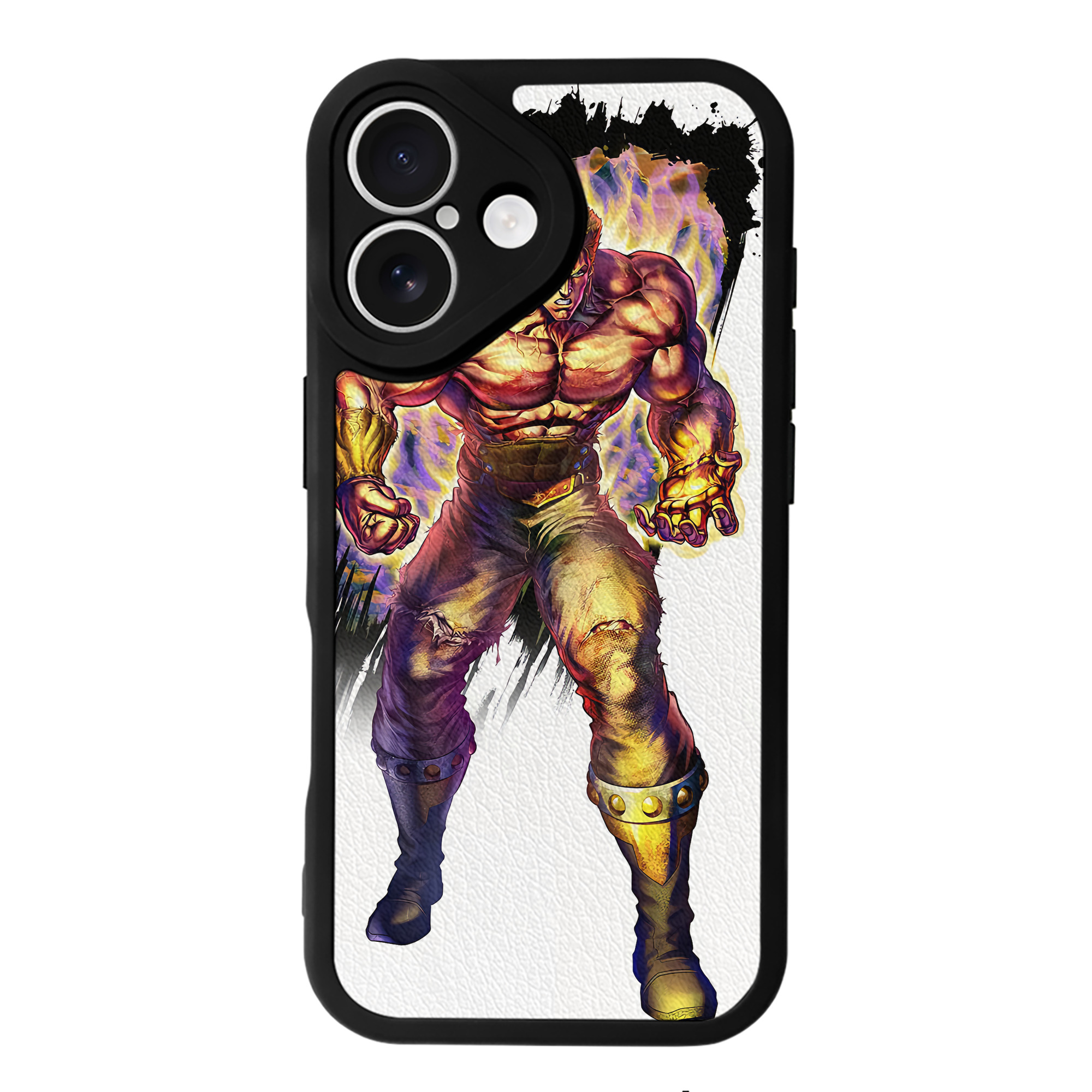 （画像用） 北斗の拳 Fist of the North Star 【iPhone 16シリーズ対応】シリコンスマホケース（レザー調） 材質：シリコン